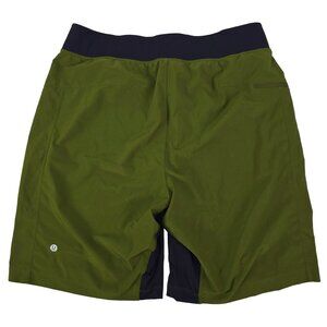Lululemon T.H.E. Linerless Shorts Men's Large 9"‎ Stretch Zip Pocket Drawstring